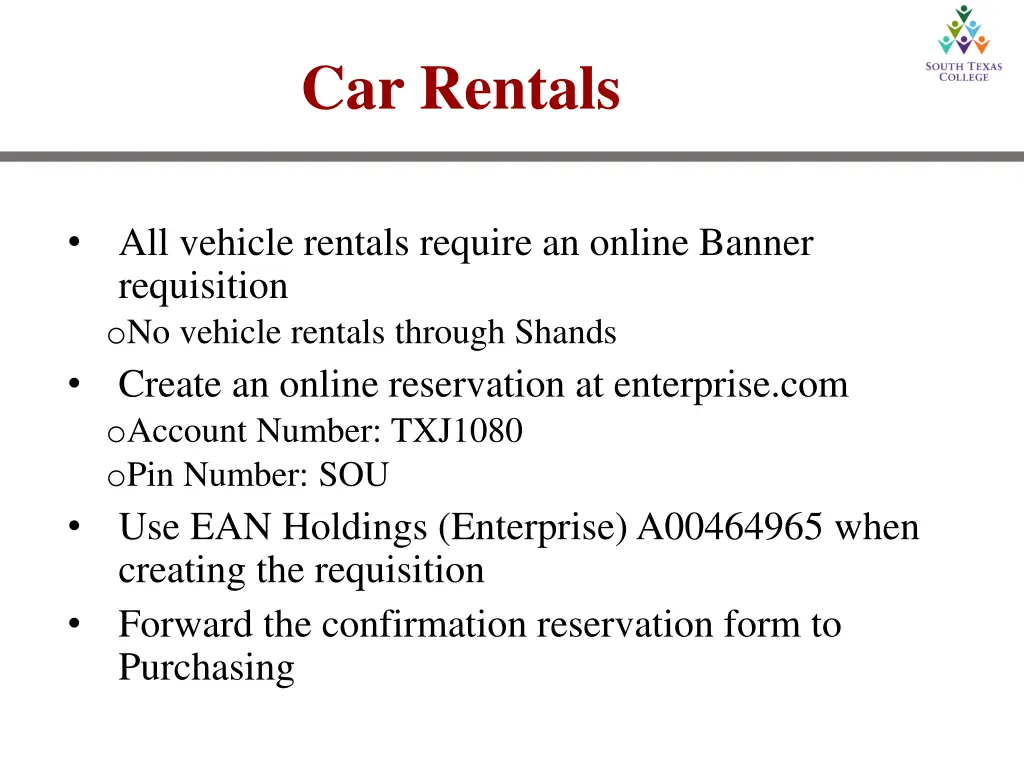 car rentals