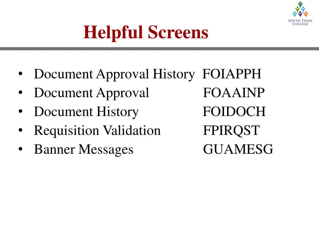 helpful screens