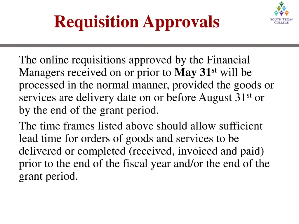 requisition approvals