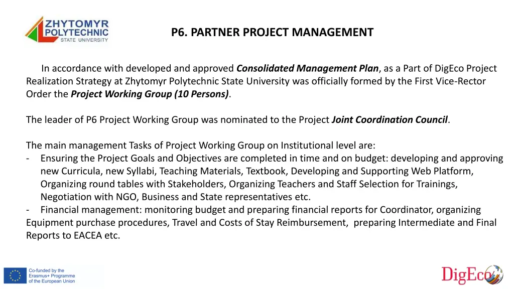 p6 partner project management