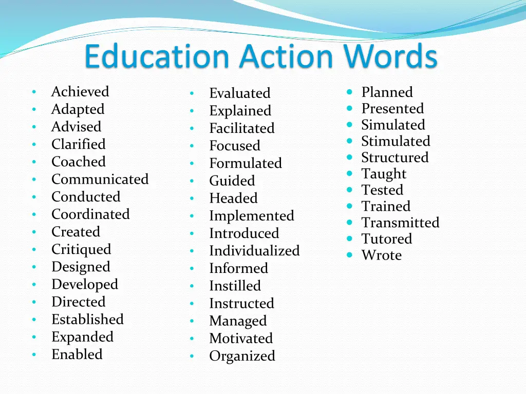 education action words 1
