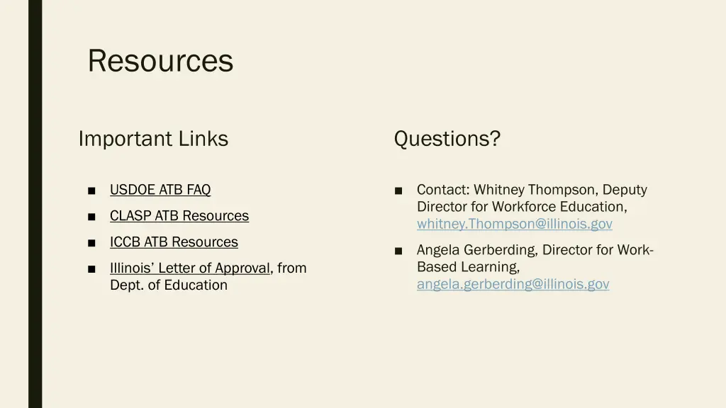 resources