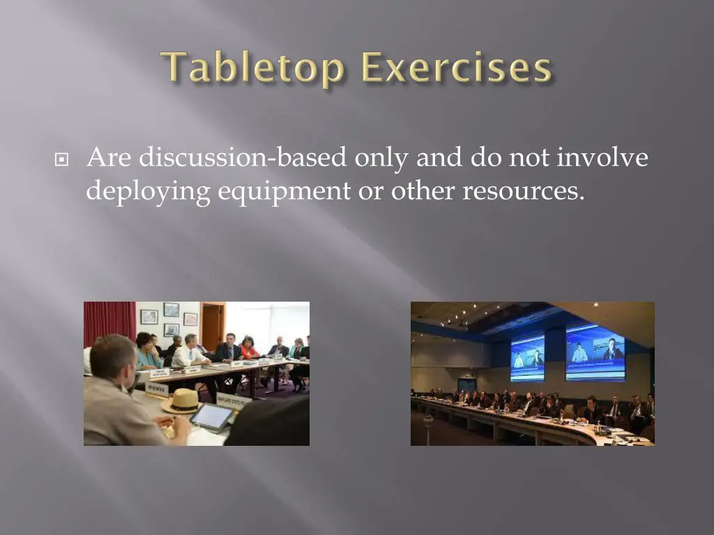 are discussion based only and do not involve