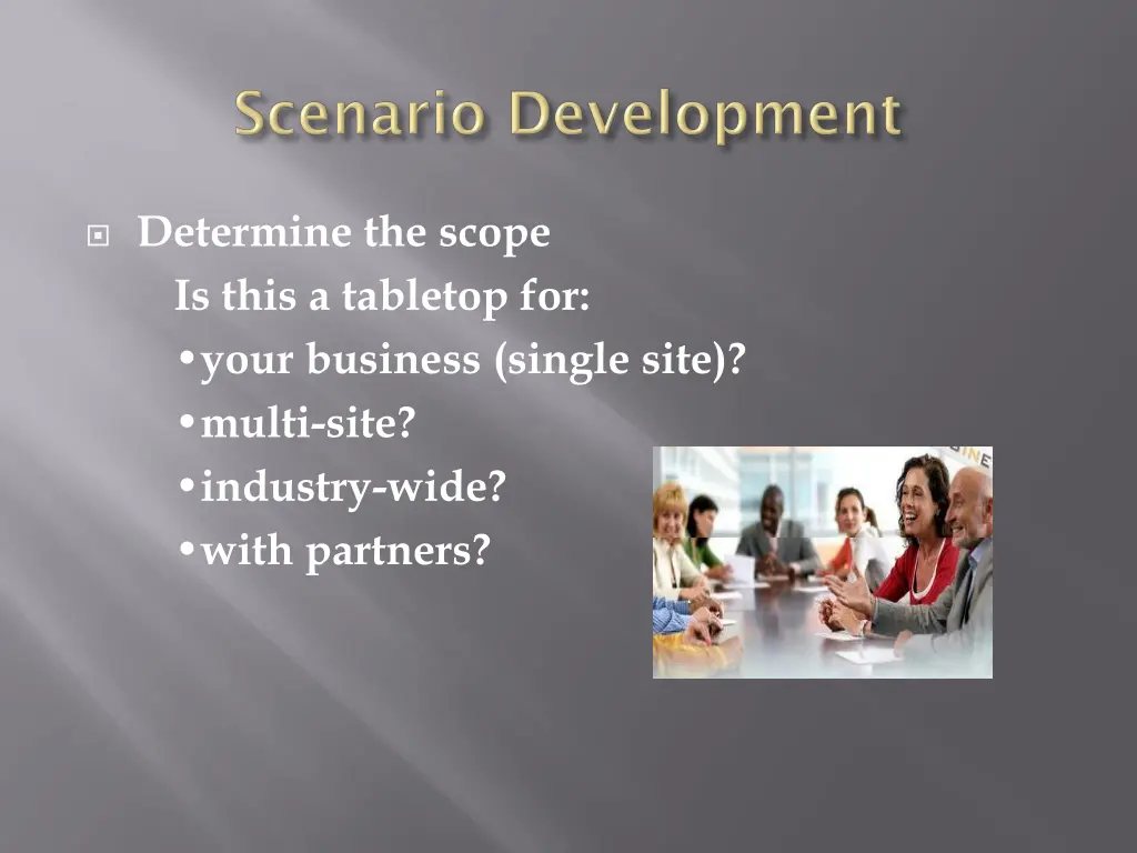 determine the scope is this a tabletop for your