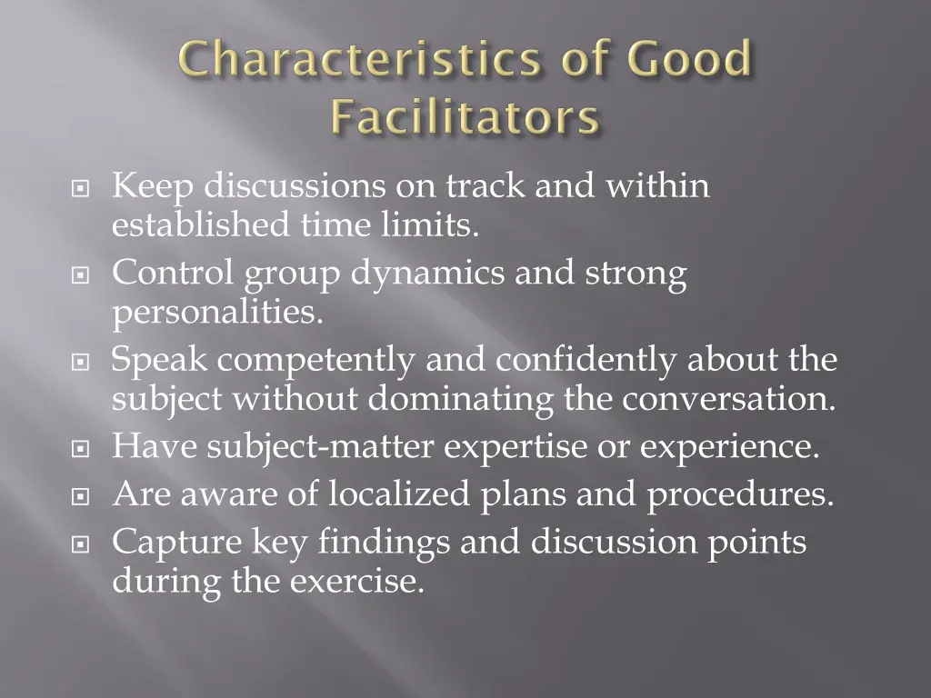 keep discussions on track and within established