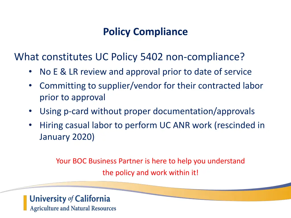 policy compliance