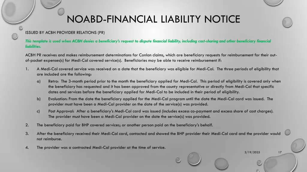 noabd financial liability notice