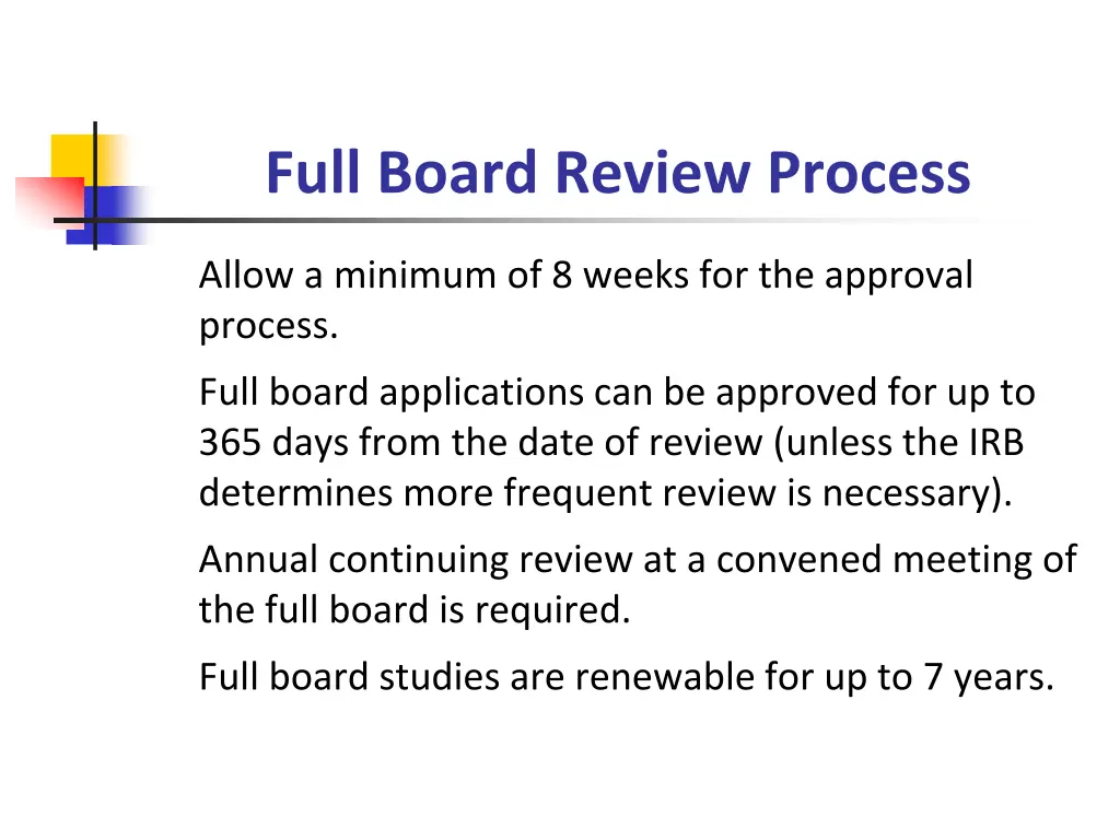 full board review process 1