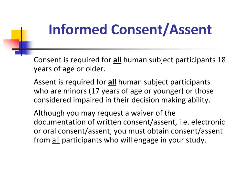 informed consent assent
