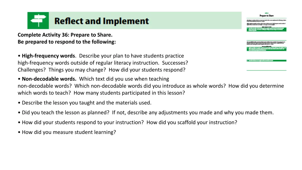 complete activity 36 prepare to share be prepared