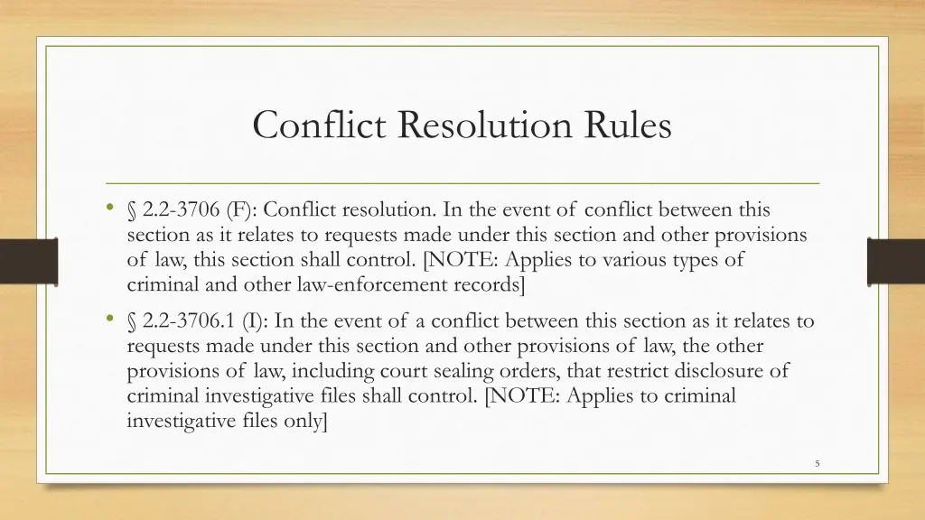 conflict resolution rules