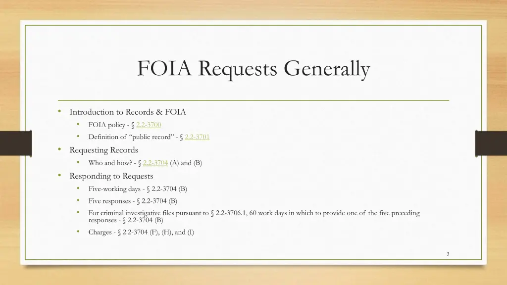 foia requests generally