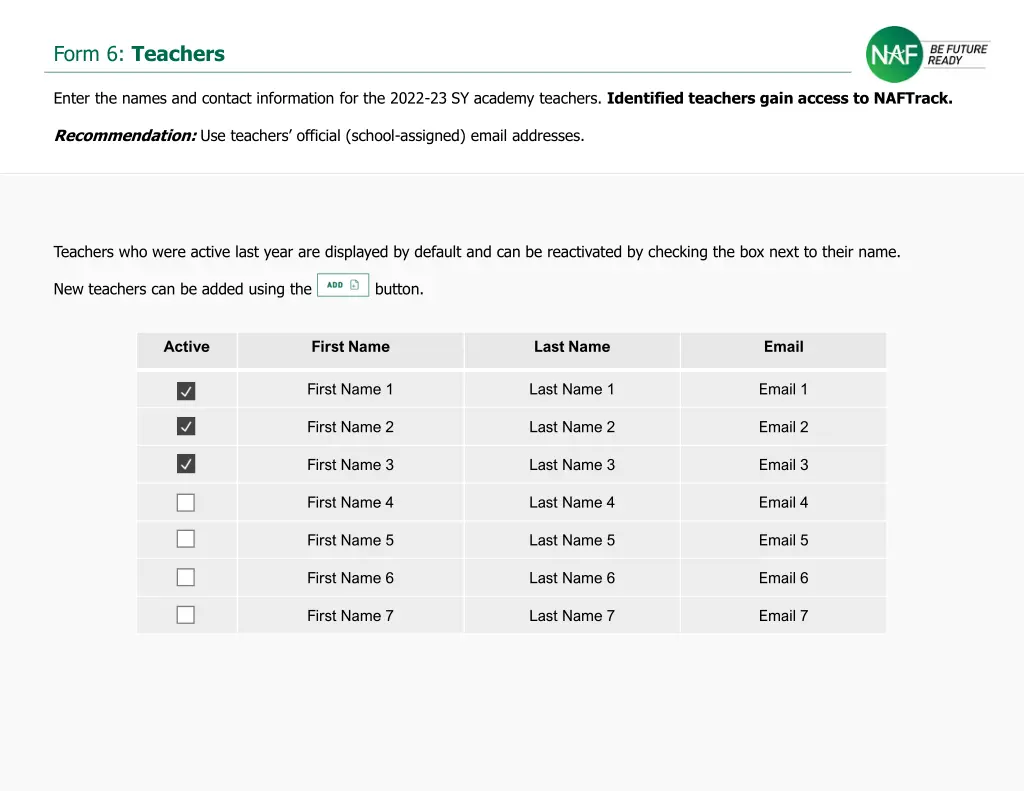 form 6 teachers