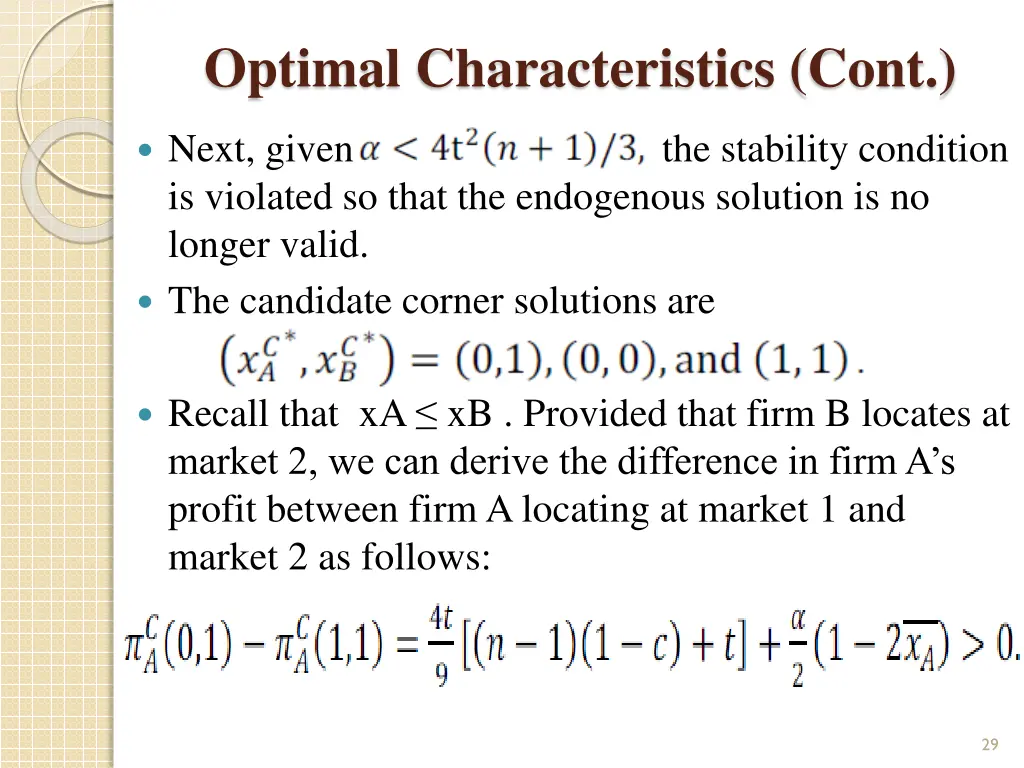 optimal characteristics cont 1
