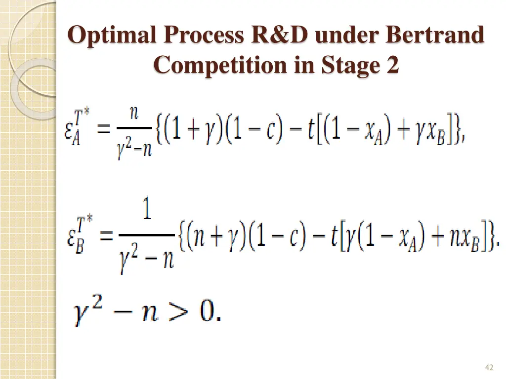 optimal process r d under bertrand competition