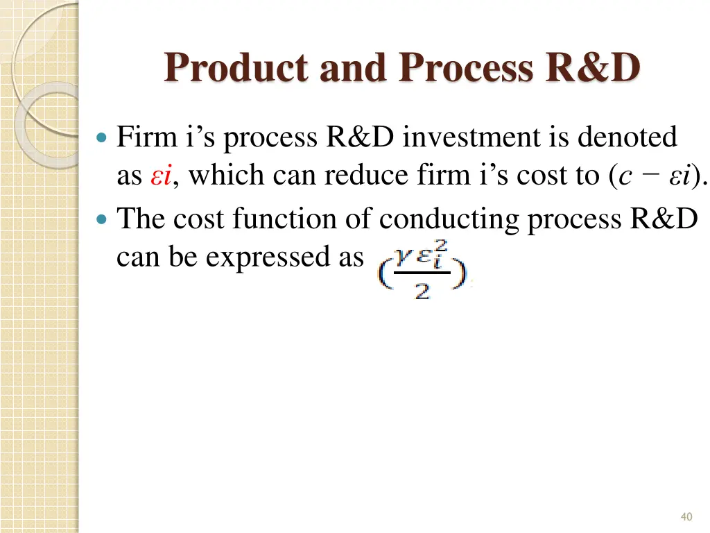 product and process r d