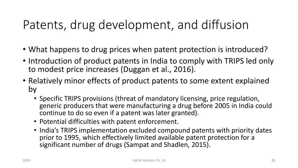 patents drug development and diffusion 5