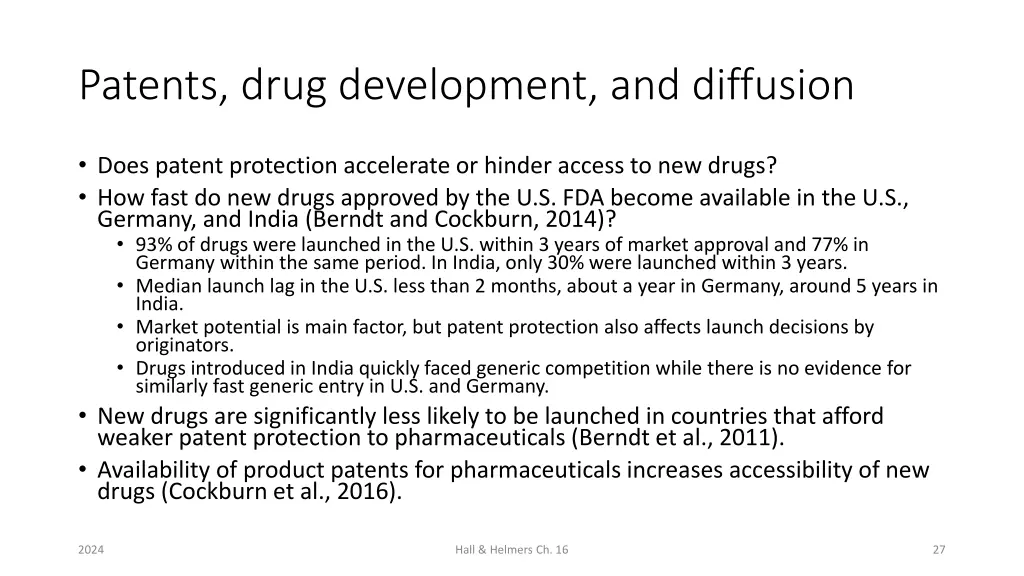 patents drug development and diffusion 6