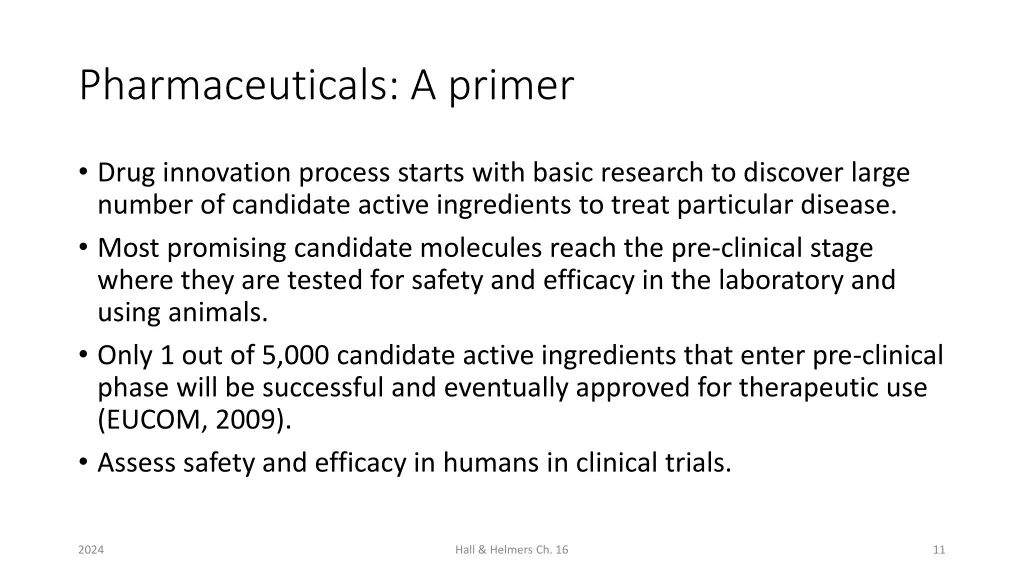 pharmaceuticals a primer 2