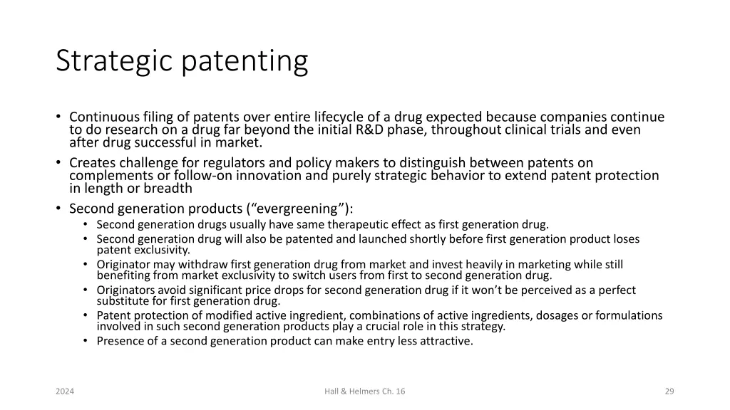 strategic patenting 1