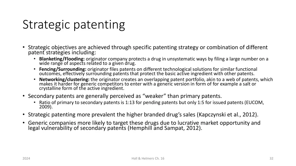 strategic patenting 4