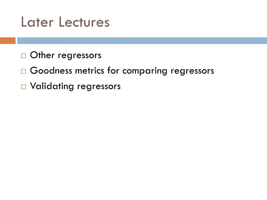 later lectures