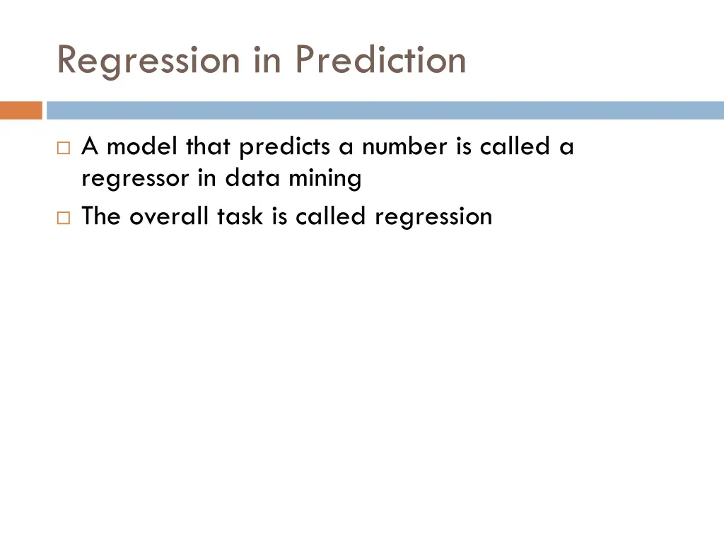 regression in prediction 1