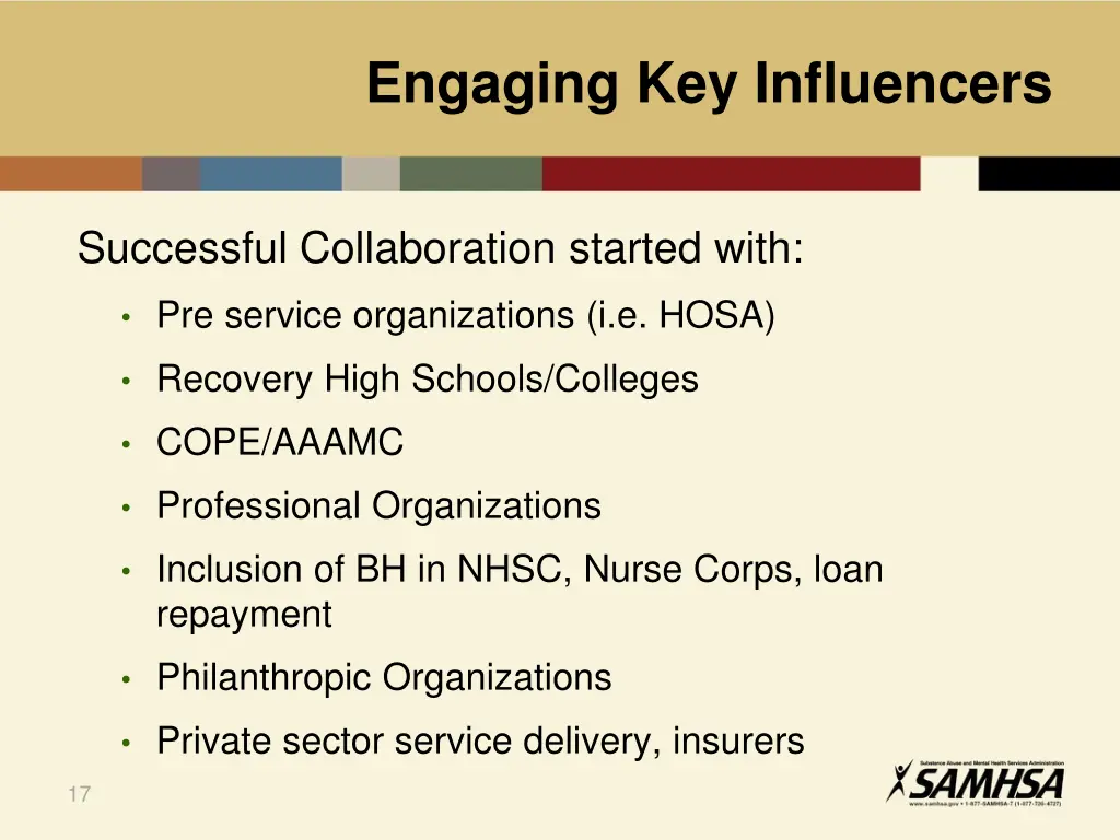 engaging key influencers