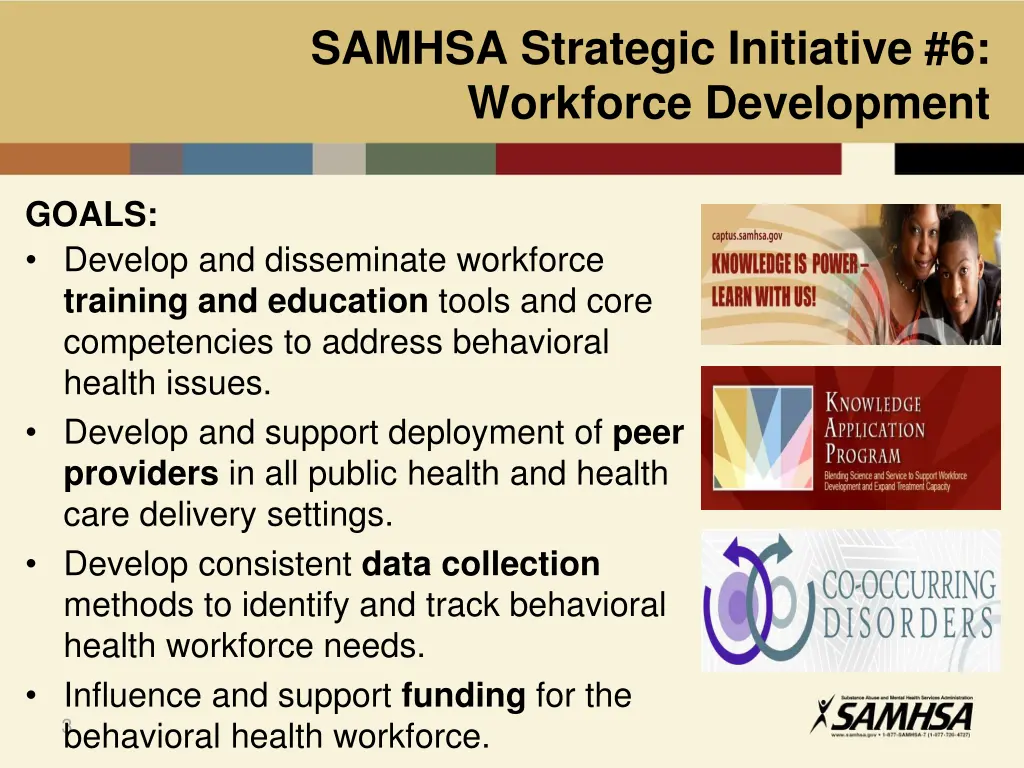 samhsa strategic initiative 6 workforce