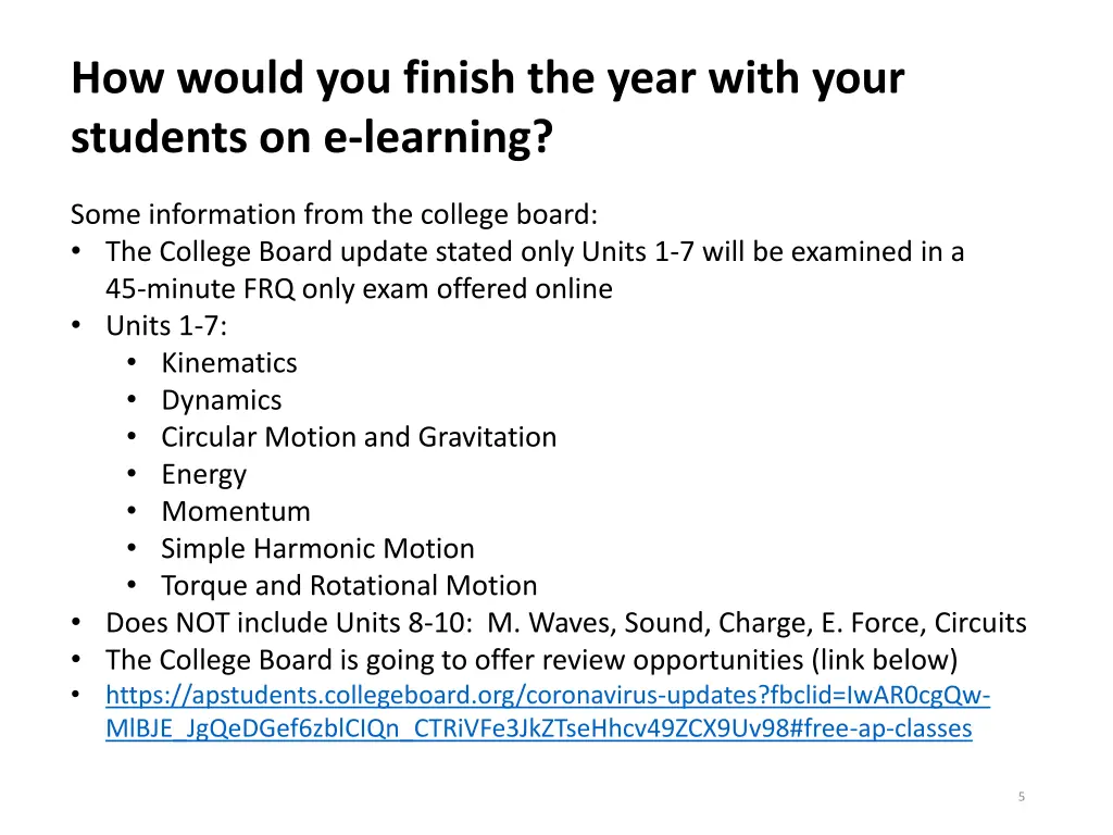 how would you finish the year with your students