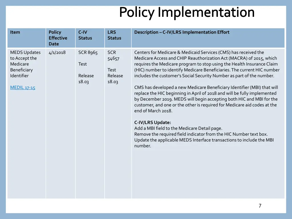 policy implementation 5