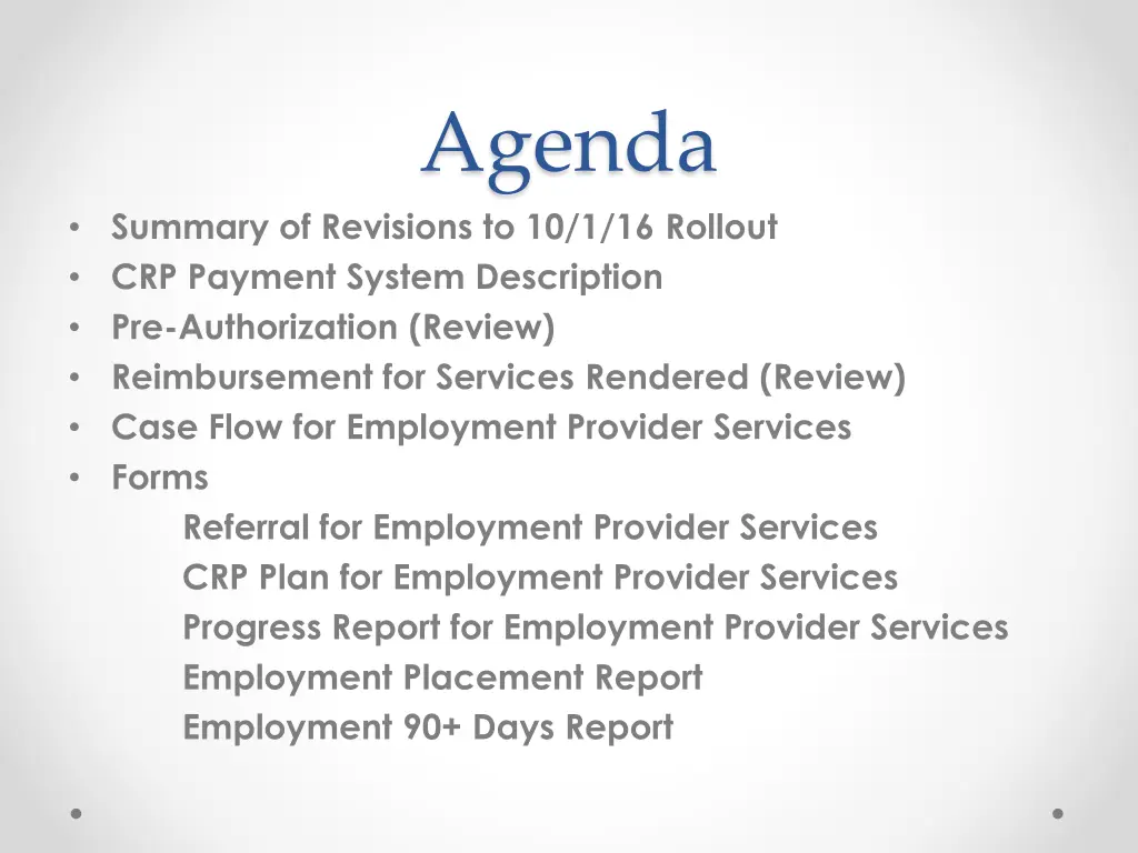 agenda