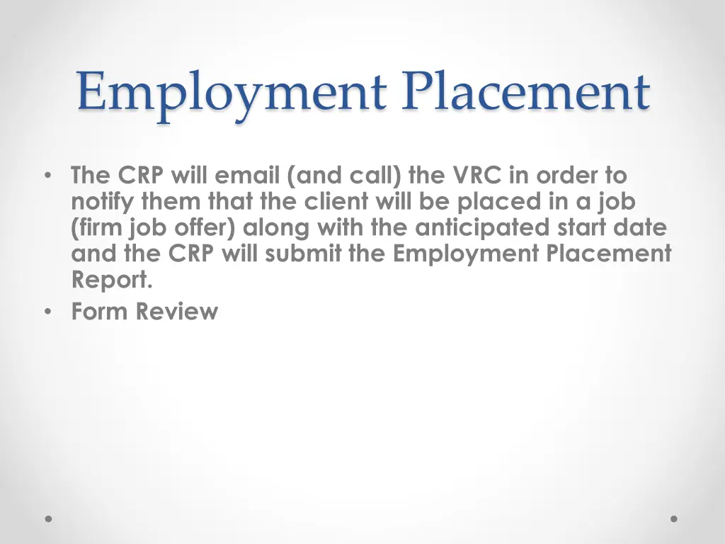 employment placement