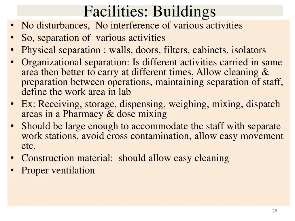 facilities buildings