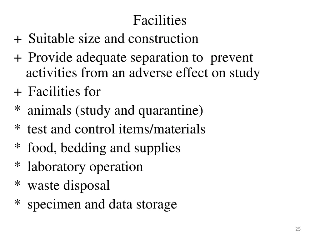 facilities