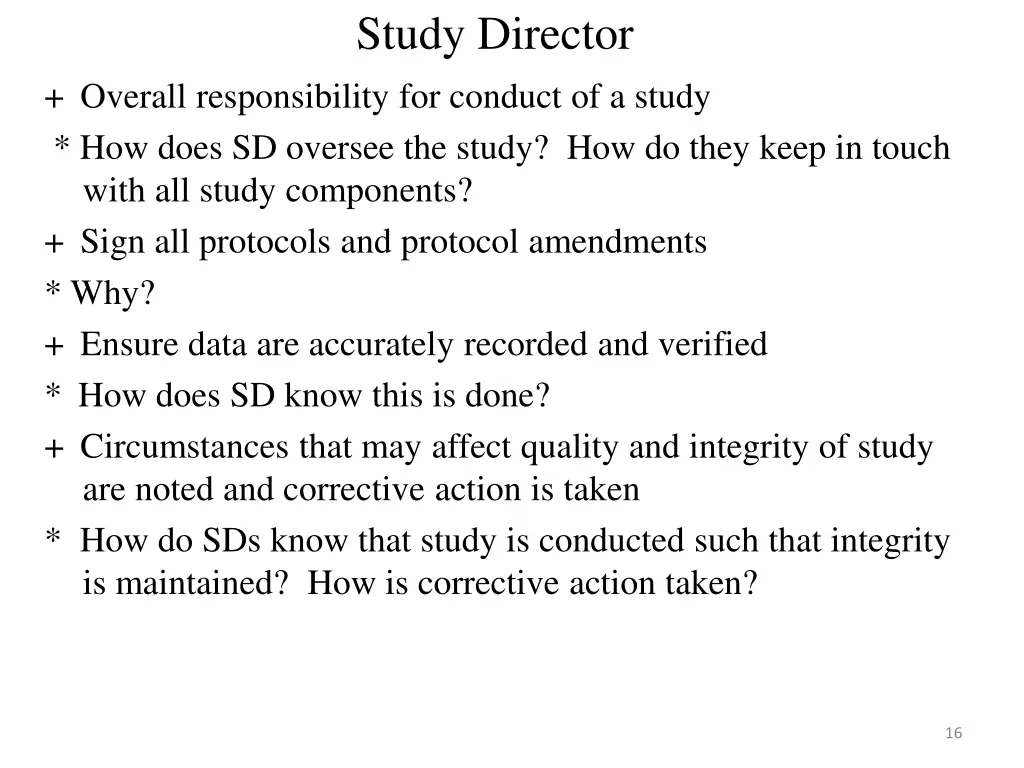 study director