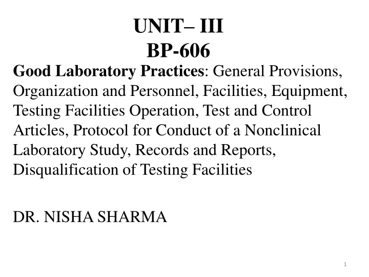 unit iii bp 606