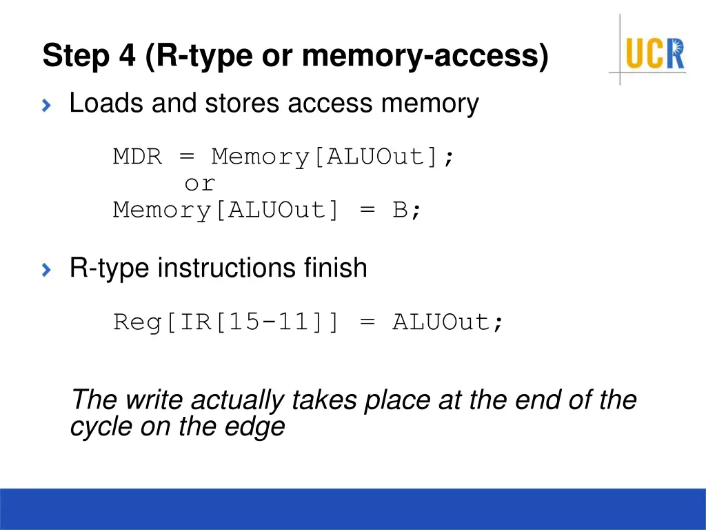 step 4 r type or memory access