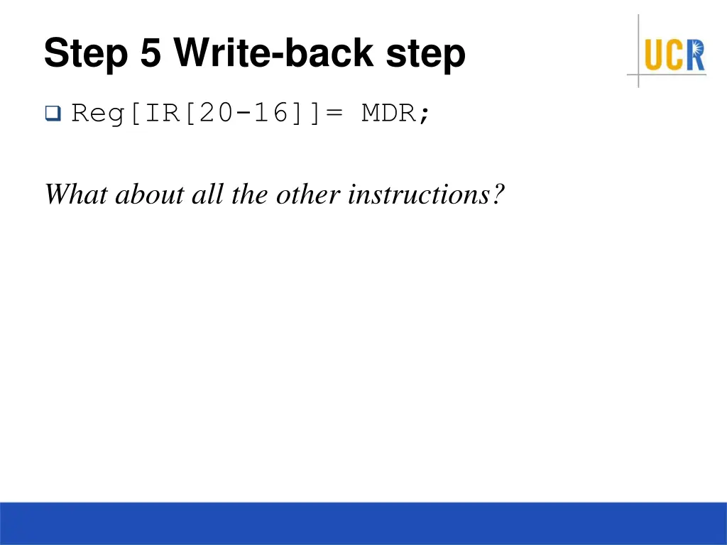 step 5 write back step