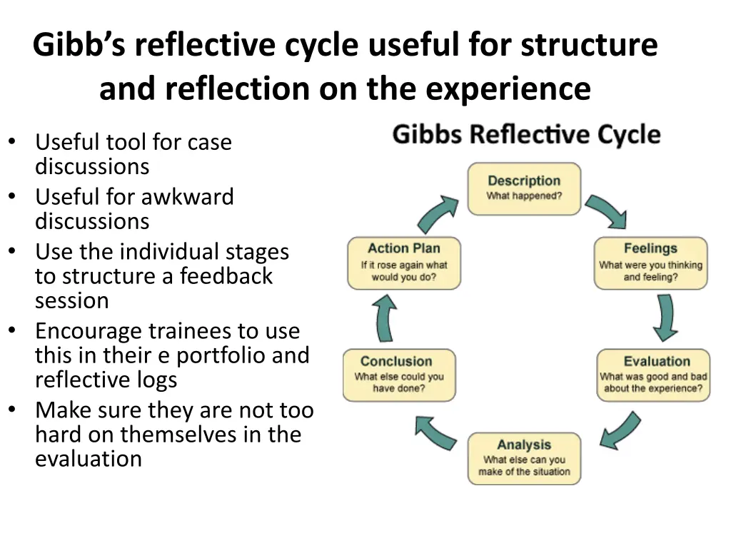 gibb s reflective cycle useful for structure