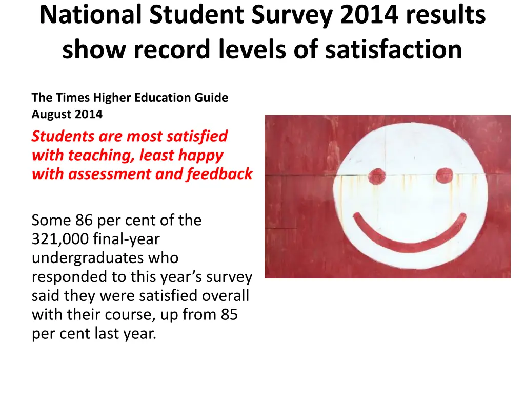 national student survey 2014 results show record