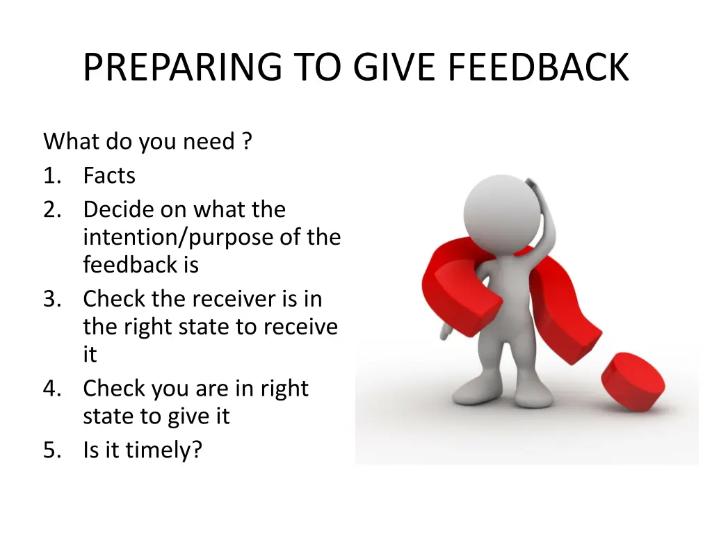 preparing to give feedback 1