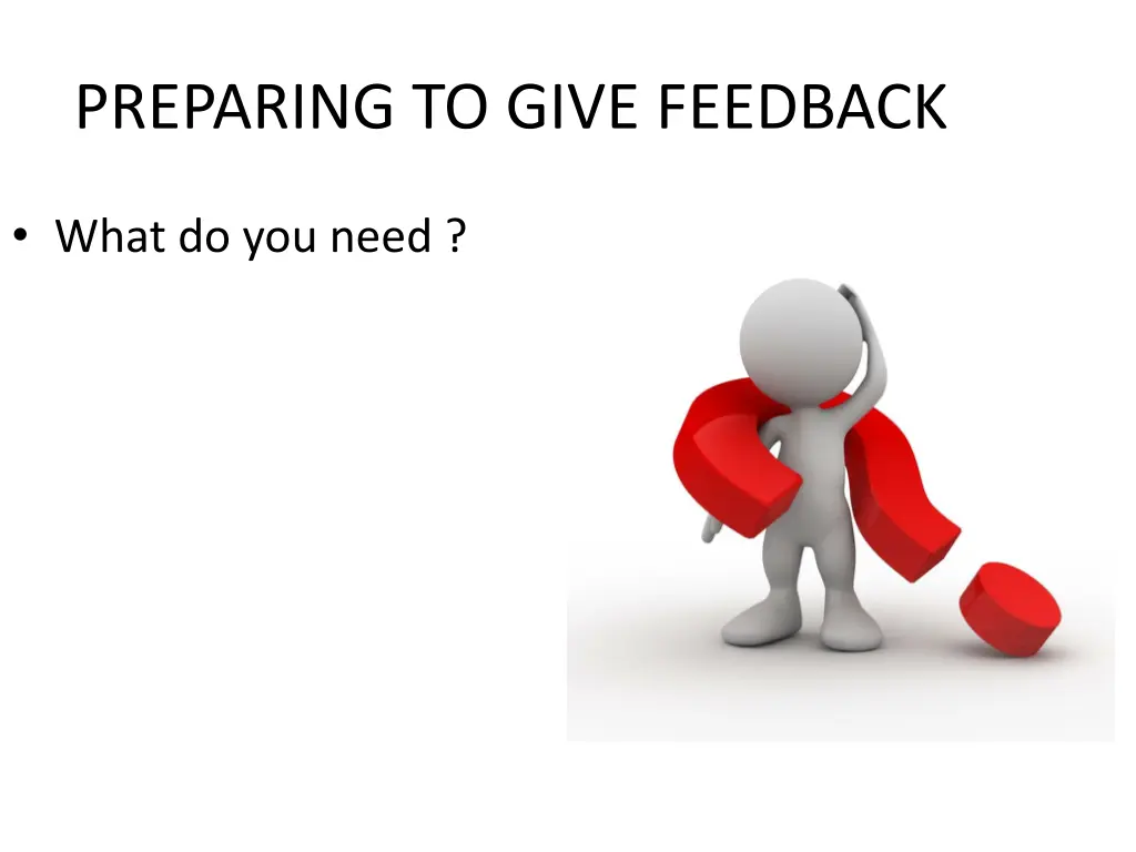 preparing to give feedback