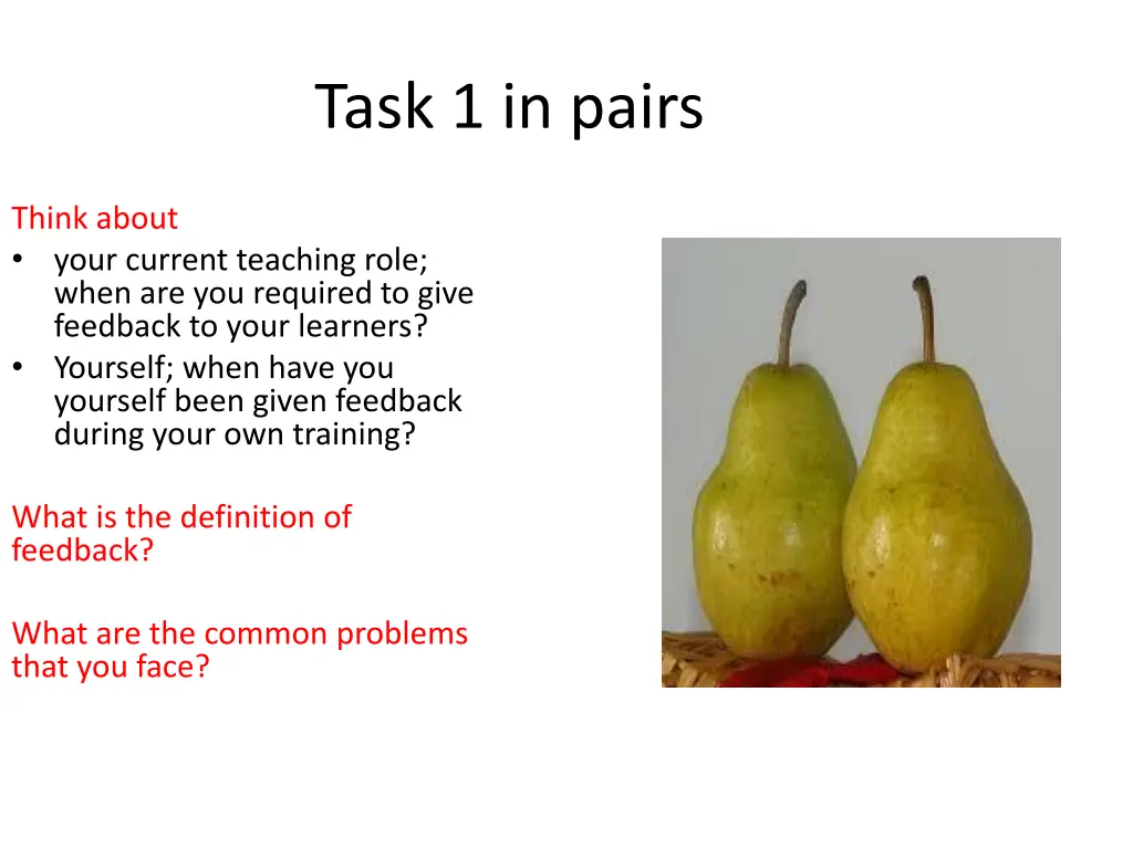 task 1 in pairs