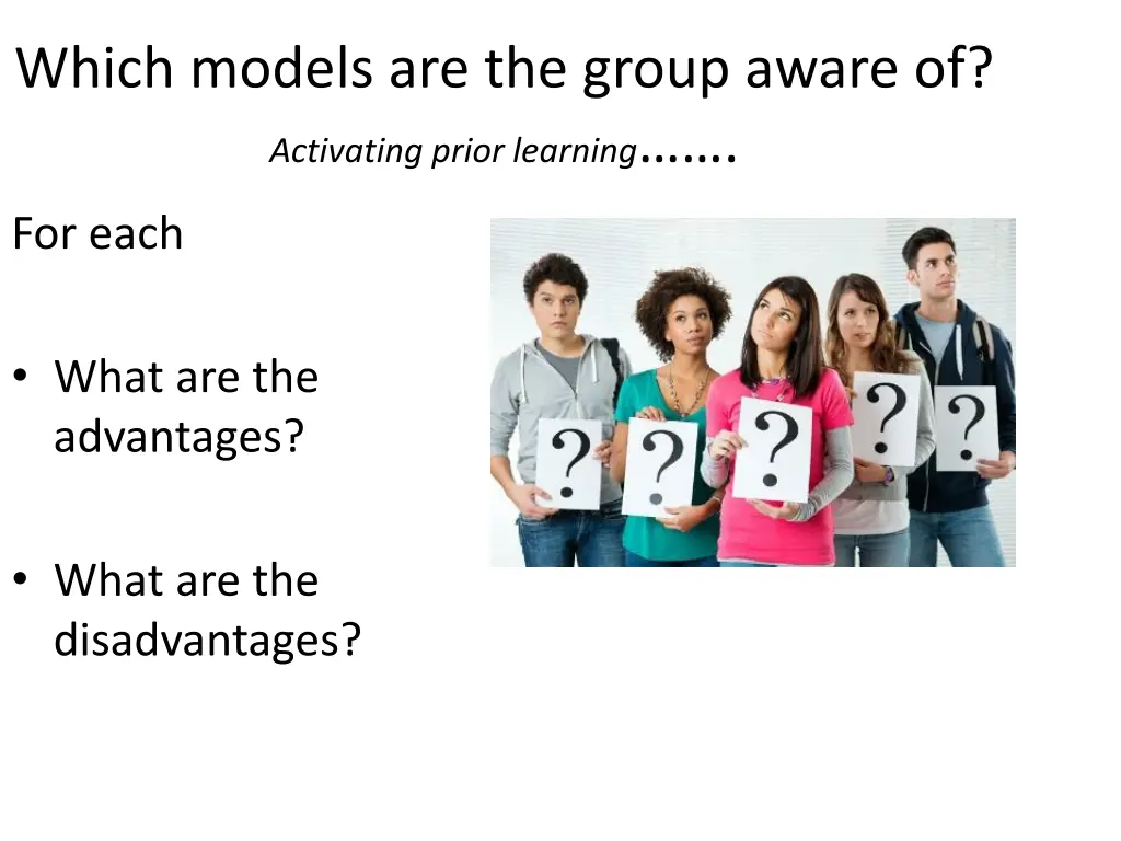 which models are the group aware of activating