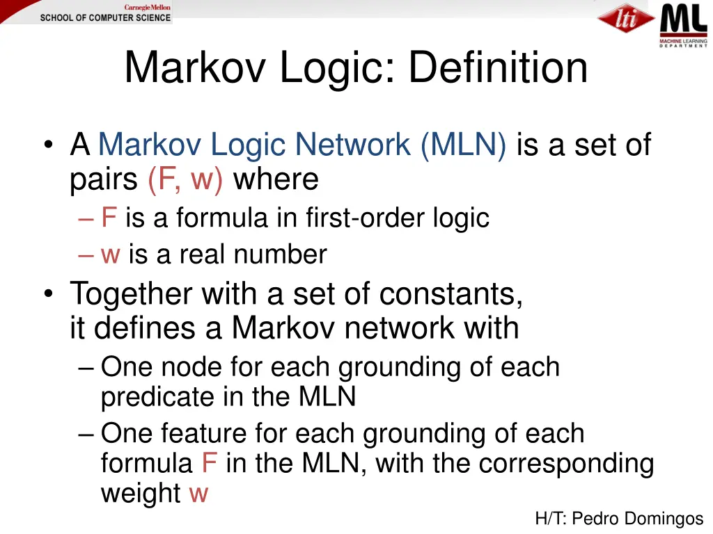 markov logic definition