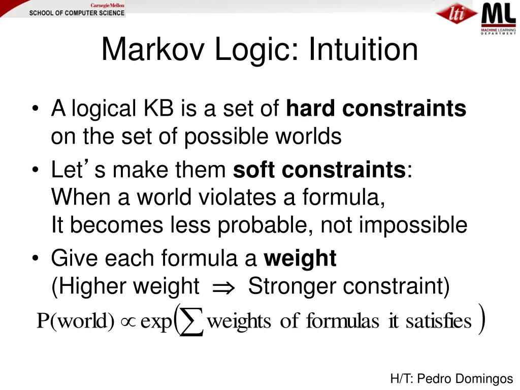 markov logic intuition