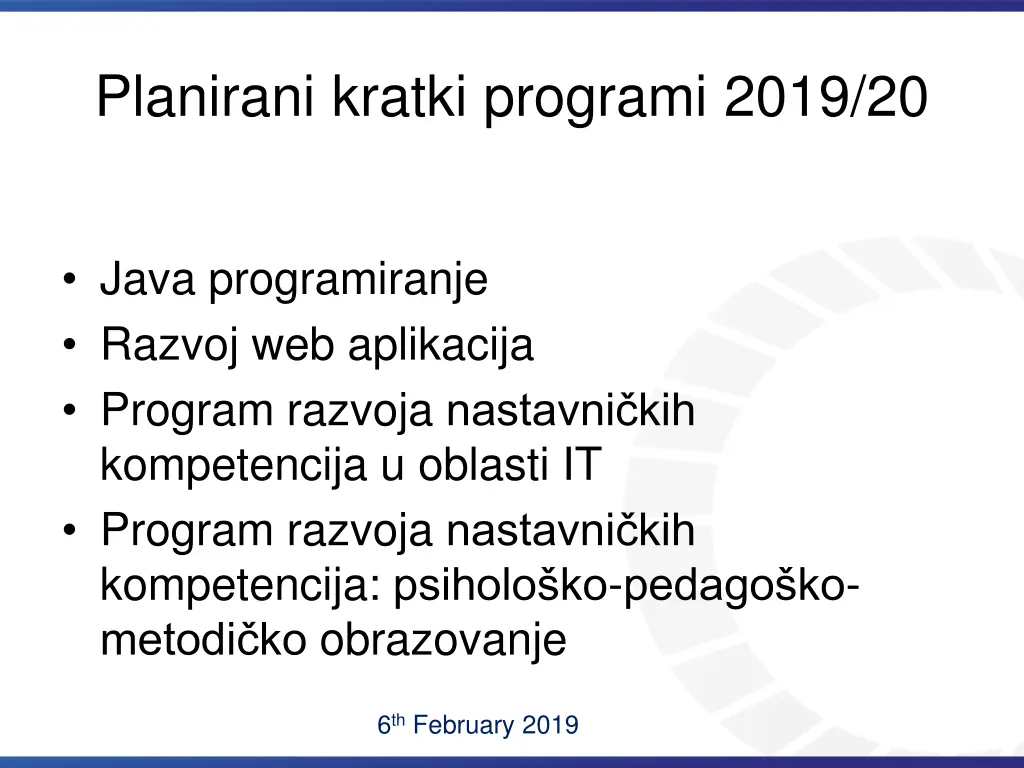 planirani kratki programi 2019 20