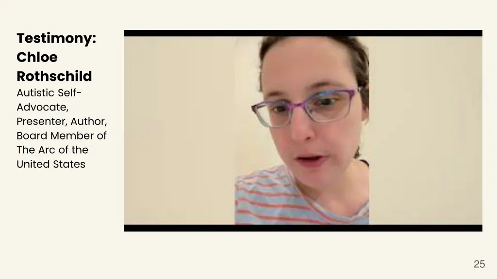 testimony chloe rothschild autistic self advocate