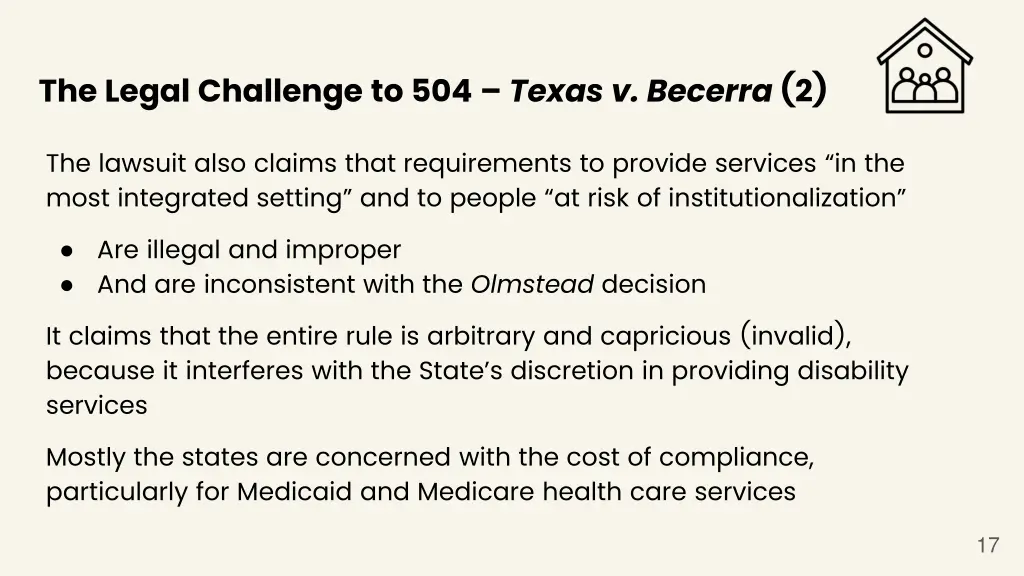 the legal challenge to 504 texas v becerra 2